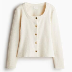 H&M Boucle Taper Waist Cardigan